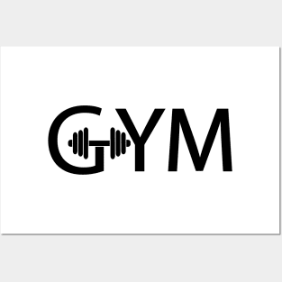 Gym typographic logo design Posters and Art
